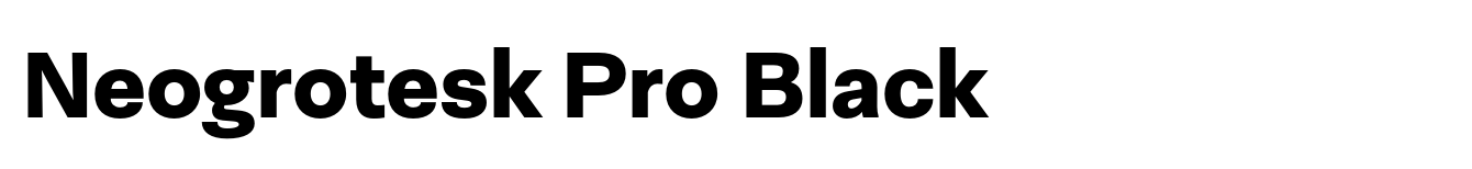 Neogrotesk Pro Black
